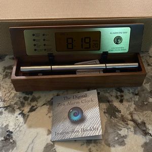 Solid Walnut Digital Zen Alarm Clock